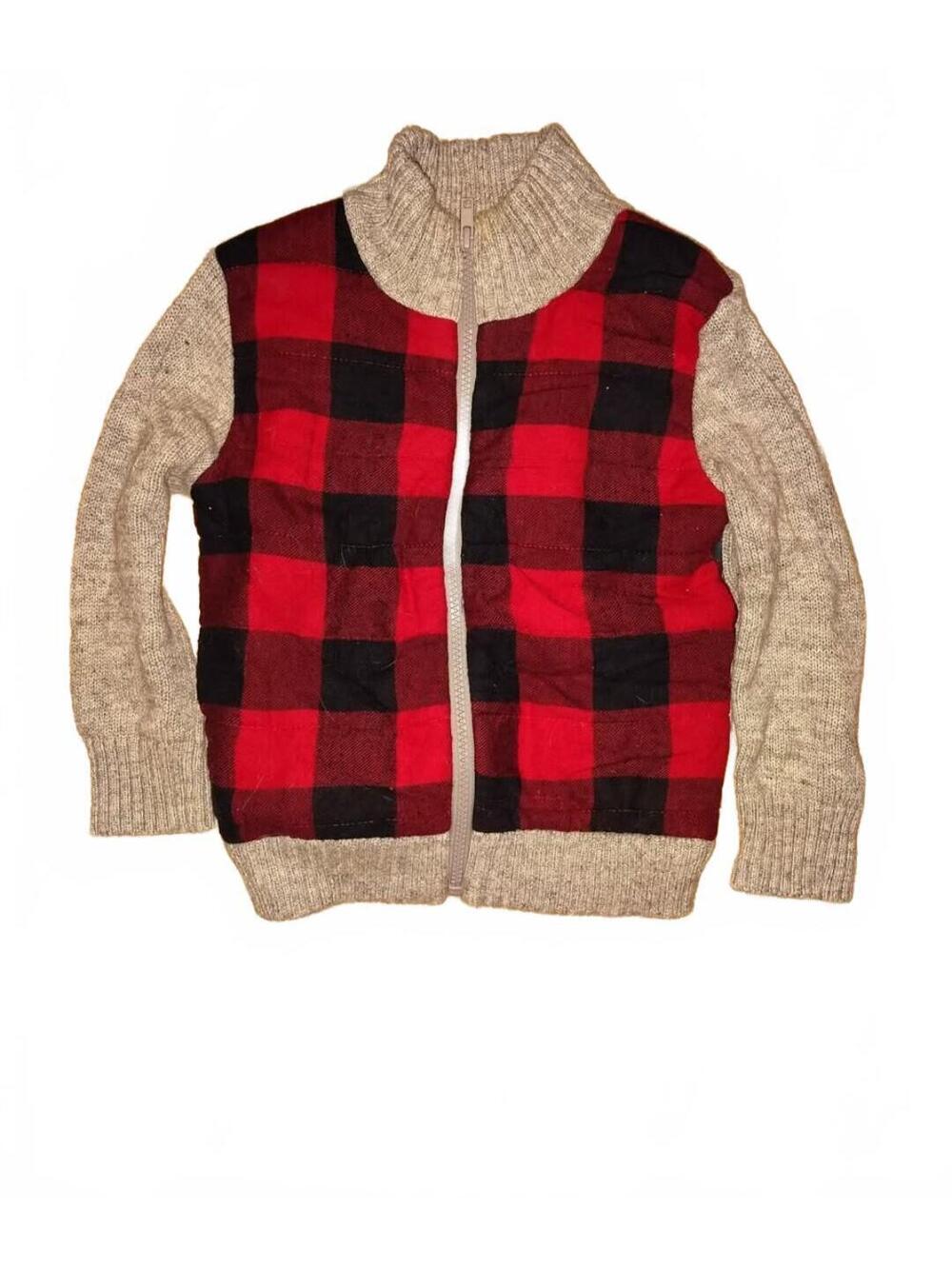 Cat & Jack Buffalo Plaid Jacket Toddler Sweater